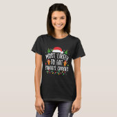 Santaの食べCookieのクリスマスマッチングF Tシャツ (正面フル)