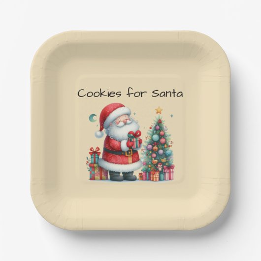 SantaのCookie ペーパープレート (正面)