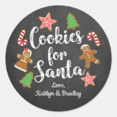 SantaのCookie ラウンドシール (正面)