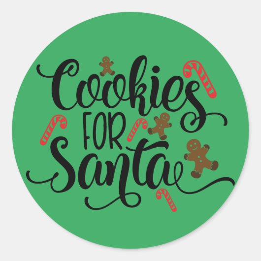 SantaのCookie ラウンドシール (正面)