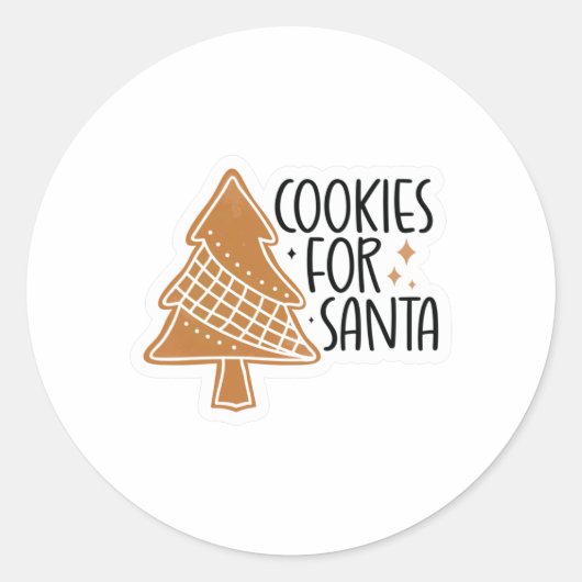 SantaのCookie ラウンドシール (正面)