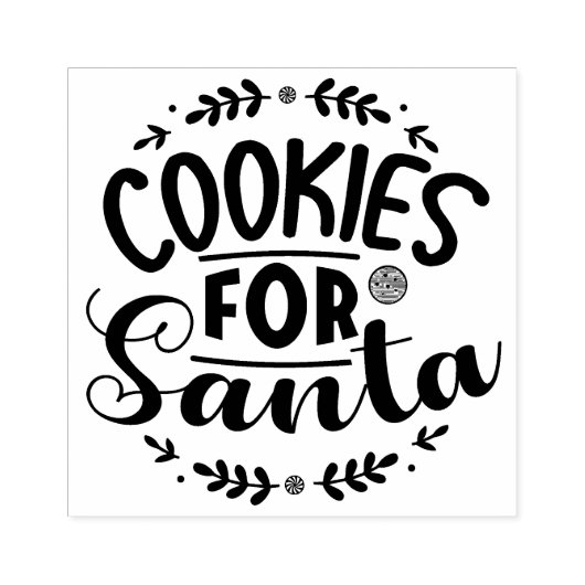 SantaのCookie ラバースタンプ (インプリント)