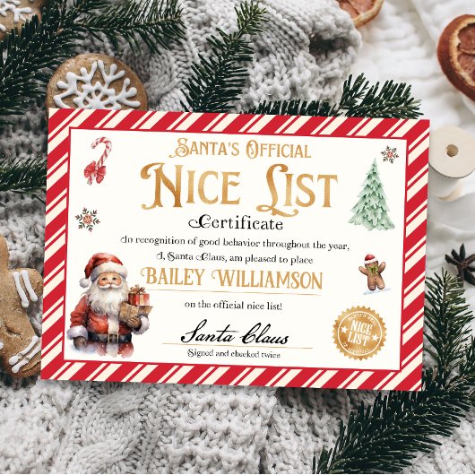 SantaのNice Certificateが2回確認 招待状