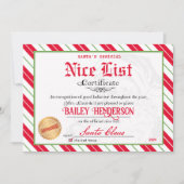 SantaのNice Certificateが2回確認 招待状 (正面)