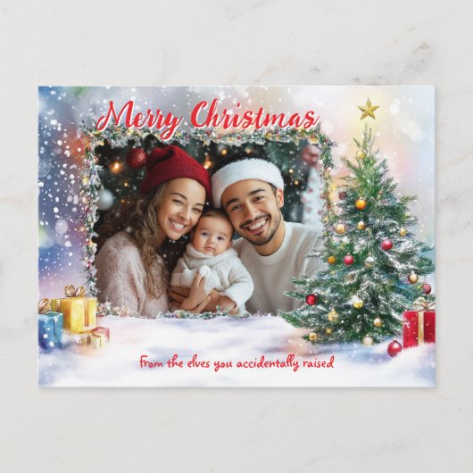 SantaのShow-Offフォトフレーム シーズンポストカード (正面)