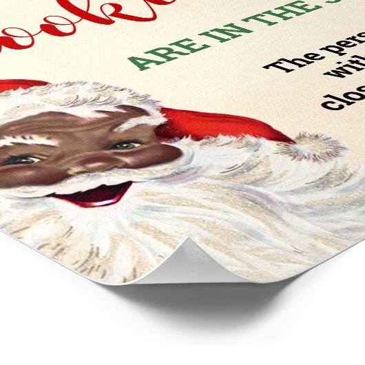 Santaはクッキーのゲームのクリスマスサインの数を推測 ポスター (角)