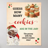 Santaはクッキーのゲームのクリスマスサインの数を推測 ポスター (正面)