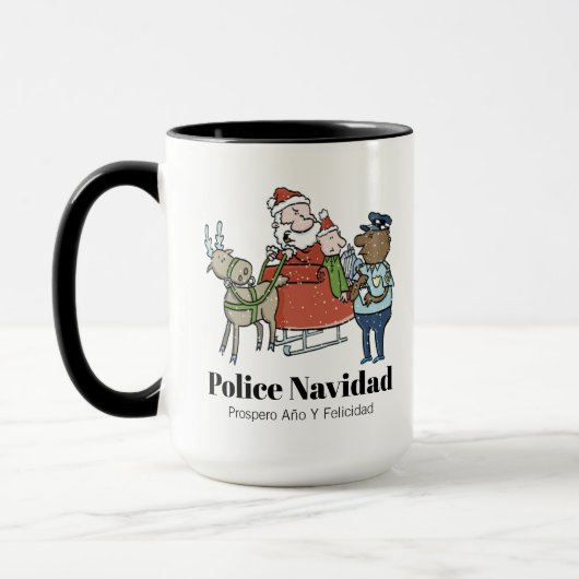 Santaはスピード感のあるチケットのカスタマイズ可能なマグカップを取得 マグカップ (左)