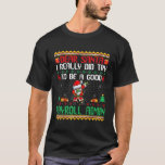 Santaは良い給与管理のクリスマスを目指おもしろいす Tシャツ<br><div class="desc">サンタは良い給与管理のクリスマスを目指おもしろいす</div>