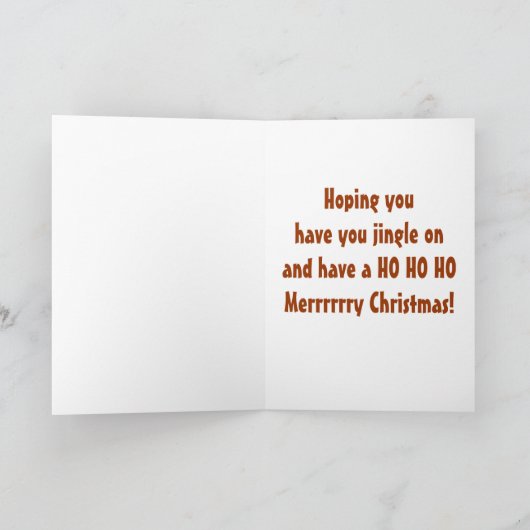 SANTAはJINGLE ON/HO HO HOが欲しいと願っている シーズンカード (内部)