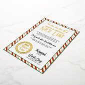 Santaカスタム承認ニースリスト賞フォイルカード 箔シーズンカード (回転した状態)