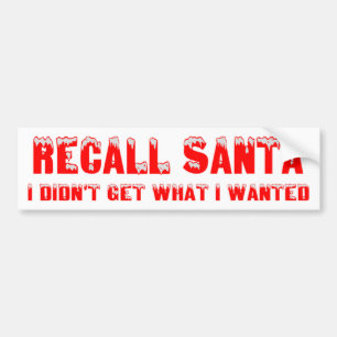 SANTAバンパーステッカーの呼び出し バンパーステッカー