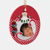 SANTAパーソナライズされた Photo Keepsakeオーナメント セラミックオーナメント (右)