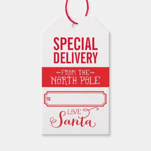 SANTA公式お届け特別な休日ギフト ギフトタグ (正面)