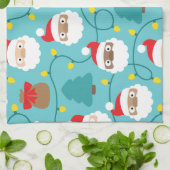 Santa句のパターン キッチンタオル (折り畳み)