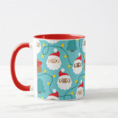 Santa句のパターン マグカップ (左)