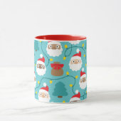 Santa句のパターン マグカップ (中央)