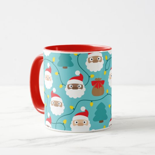 Santa句のパターン マグカップ (正面左)