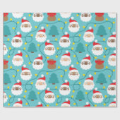 Santa句のパターン ラッピングペーパー (フラット)