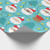 Santa句のパターン ラッピングペーパー (角)