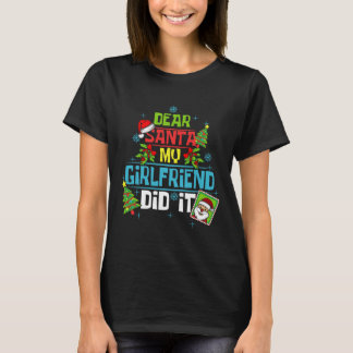 Santa私の親愛ガールフレンドItクリスマスボーイフレンド値リスト Tシャツ