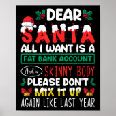 Santa親愛私が欲しいのはFat銀行口座と ポスター (正面)