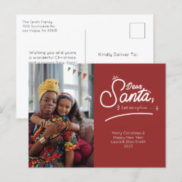 Santa親愛、写真を説明しよう シーズンポストカード