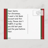 Santa親愛....大人の女性から シーズンポストカード (裏面)