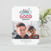 Santa親愛 Defineかわいい写真ホリデーカード シーズンカード (スタンド正面)