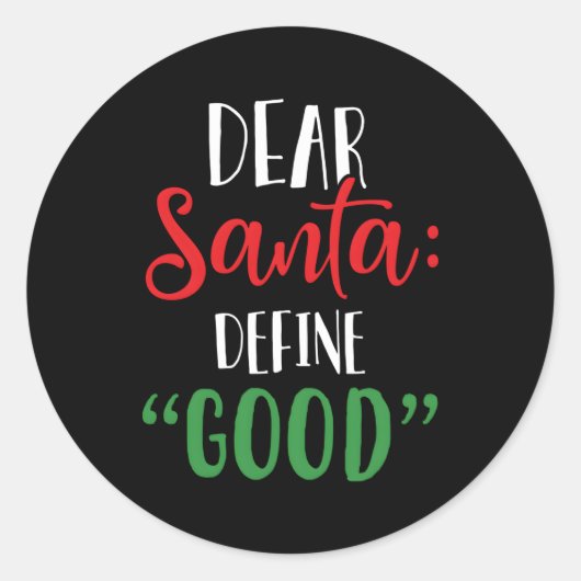 Santa親愛 Defineで説明できる ラウンドシール (正面)