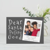 Santa親愛 Defineグッドクリスマスカード 招待状 (スタンド正面)