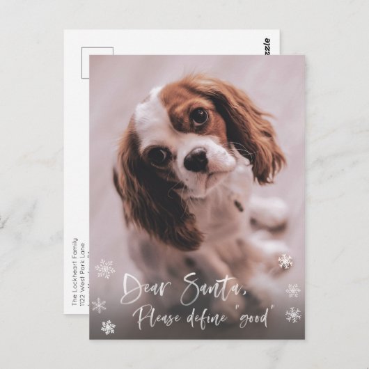 Santa親愛 Define "Good"クリスマスおもしろい写真 ポストカード (正面/裏面)