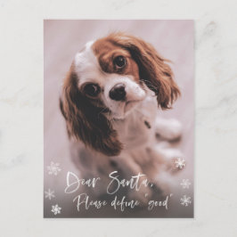 Santa親愛 Define "Good"クリスマスおもしろい写真 ポストカード