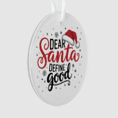 Santa親愛 Define Good Christmas Familyのクリスマスが一致 オーナメント (正面)