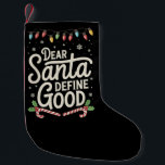 Santa親愛 Define Good Christmas Family Matching スモールクリスマスストッキング<br><div class="desc">Santa親愛 Define Good Christmas Family Matching</div>