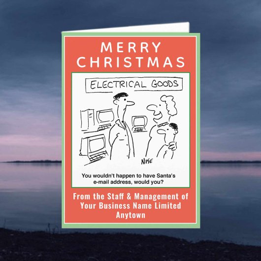 Santa電子メールアドレスおもしろい小売クリスマス シーズンカード