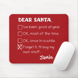Santa おもしろい I'Ve Good Holiday Checklist マウスパッド