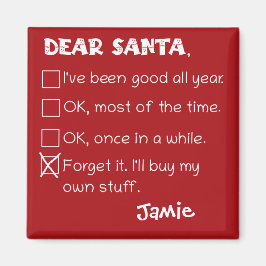 Santa おもしろい I'Ve Good Holiday Checklist マグネット