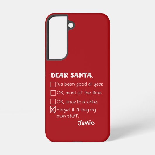 Santa おもしろい I'Ve Good Holiday Checklist Samsung Galaxyケース (裏面)