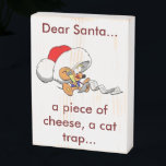 Santa おもしろい Mouse with Christmas List, ZSSPG ウッドボックスサイン<br><div class="desc">このアイテムとメリークリスマスお祝い。このデザインはどんな商品にも似合う。⭐このテンプレートをアートワークでパーソナライズする⭐さらに編集して変更を加える。⭐このデザインを製品に転送する。bit.ly/SandyspiderStoresにある私のすべての店を訪ね（カットアンドペースト）。</div>