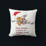 Santa おもしろい Mouse with Christmas List, ZSSPG クッション<br><div class="desc">このアイテムとメリークリスマスお祝い。このデザインはどんな商品にも似合う。⭐このテンプレートをアートワークでパーソナライズする⭐さらに編集して変更を加える。⭐このデザインを製品に転送する。bit.ly/SandyspiderStoresにある私のすべての店を訪ね（カットアンドペースト）。</div>