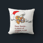Santa おもしろい Mouse with Christmas List, ZSSPG クッション<br><div class="desc">このアイテムとメリークリスマスお祝い。このデザインはどんな商品にも似合う。⭐このテンプレートをアートワークでパーソナライズする⭐さらに編集して変更を加える。⭐このデザインを製品に転送する。bit.ly/SandyspiderStoresにある私のすべての店を訪ね（カットアンドペースト）。</div>