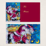SANTA インスパイア Christmas Night Red Blue<br><div class="desc">ミュージカルお洒落と水芸術的色の赤鮮やか、青、黄絵画、白の色Bulgan Lumini (c)。</div>