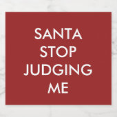 SANTA ストップ DECISING ME Beer Label Red ビールラベル (シングルラベル)