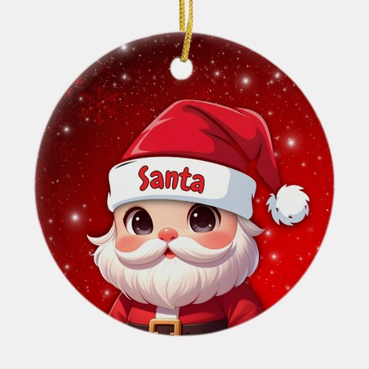 Santa 🎅🎄 セラミックオーナメント (正面)