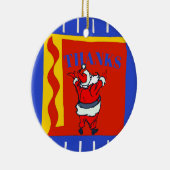 Santa、感謝してい追加、編集文字 セラミックオーナメント (右)