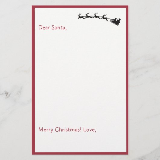 Santa -親愛子供の手紙Santa Unlined (正面)