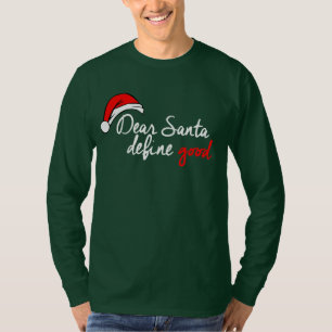 SANTA、親愛良いTシャツを定義 Tシャツ