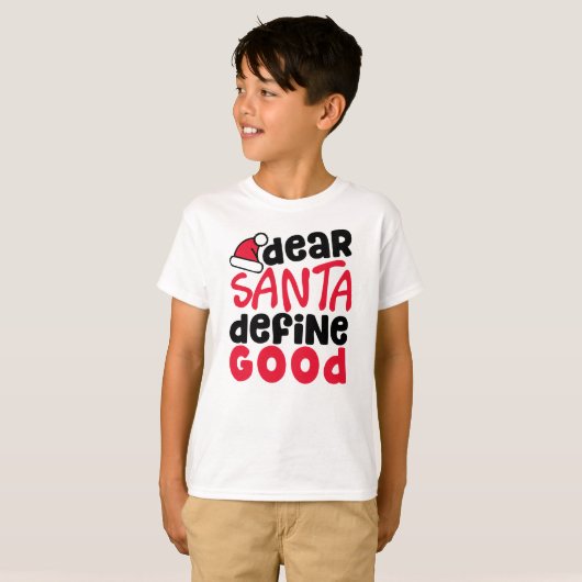 Santa 親愛 Define Good Boy's T-Shirt Tシャツ (正面フル)