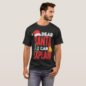 Santa 親愛 IはSanta Hatの悪い動作Chを説明できる Tシャツ (正面フル)
